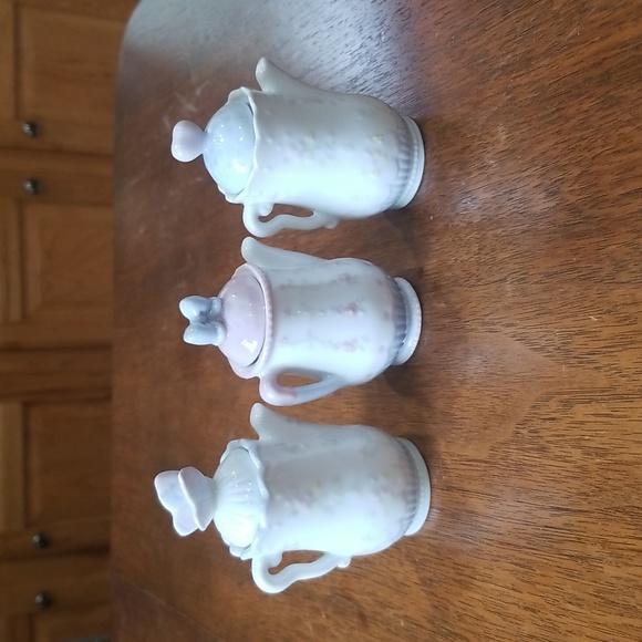 Enesco Precious Moments Porcelain Teapot Spice Jars 1995 - Picture 8 of 11